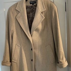 Full length wool blend winter coat